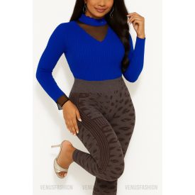 Mintás magas derekú push-up leggings