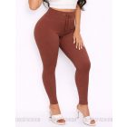 Magas derekú bordázott megkötős leggings