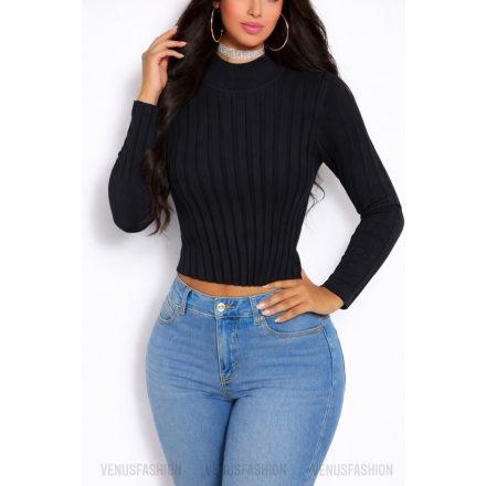 GRACE bordás anyagú pulóver