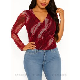 Átlapolt  mintás felső