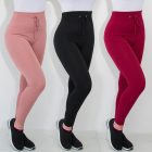 Magas derekú bordázott megkötős leggings S-M