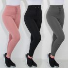 Magas derekú bordázott megkötős leggings S-M