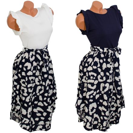 Vállán fodros megkötős ruha