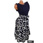 Vállán fodros megkötős ruha