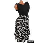 Vállán fodros megkötős ruha