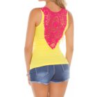 Horgolt díszes felső