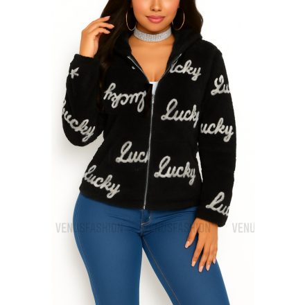 LUCKY szőrmés pulóver