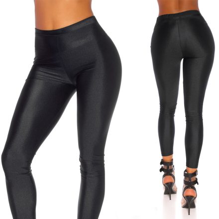 Fekete fényes leggings