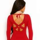 INEZ hátán keresztpántos pulóver