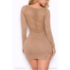 Csipkés cipzáras kötött ruha