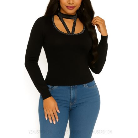 Nyakpántos pulóver