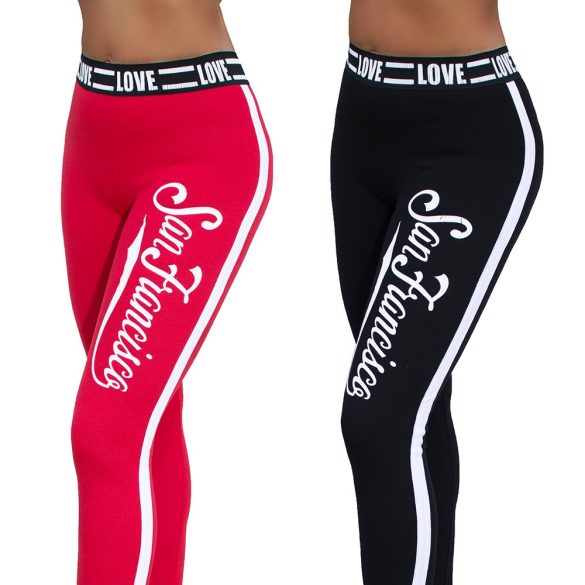 Feliratos leggings nadrág