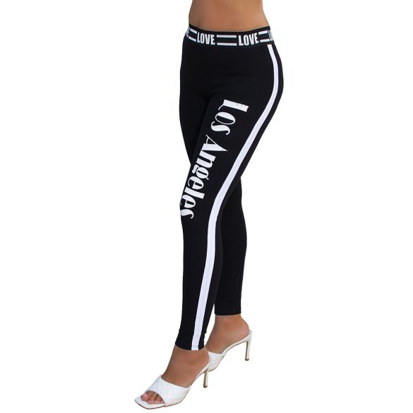 Feliratos pamut leggings