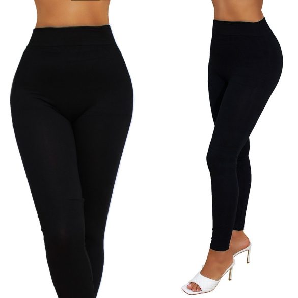 Fekete pamut leggings nadrág