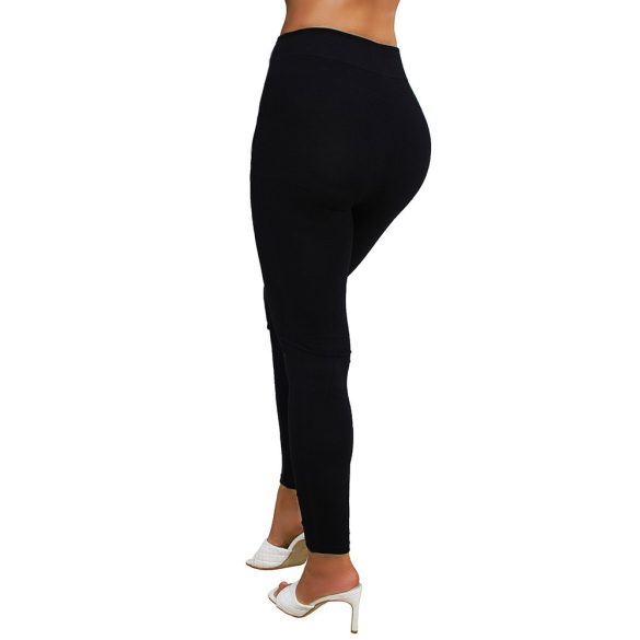 Fekete pamut leggings nadrág