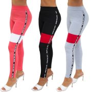 Feliratos pamut leggings nadrág