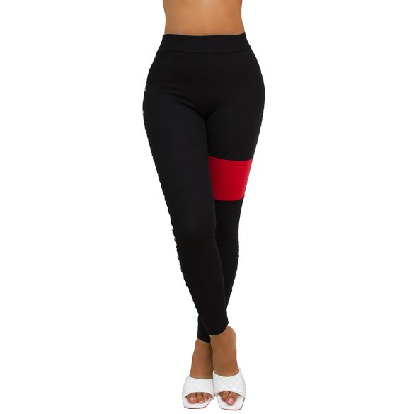 Feliratos pamut leggings nadrág