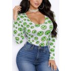 Smiley mintás body
