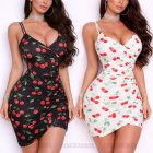 Átlapolt cherry mintás ruha