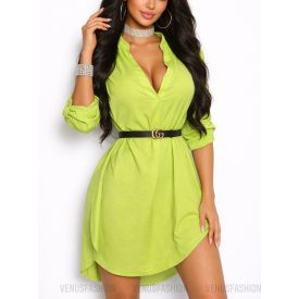 Roll-up ujjú ruha övvel