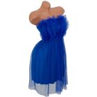 Pánt nélküli fodros ruha