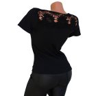 Horgolt díszes felső