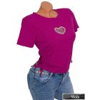 Oldalt fűzős szív mintás felső