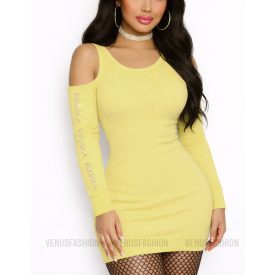 GINA nyitott vállú kötött ruha