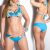 Nyakbakötős mintás bikini