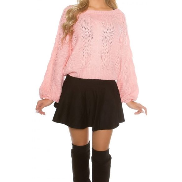 Csavartmintás kötött pulóver Venus fashion női ruha webáru Csavartmintás kötött pulóver Venus fashion női ruha webáru
